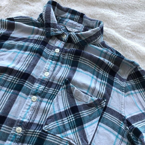 🏄3 for $15🏄 Light Blue Flannel Shirt - Picture 2 of 8